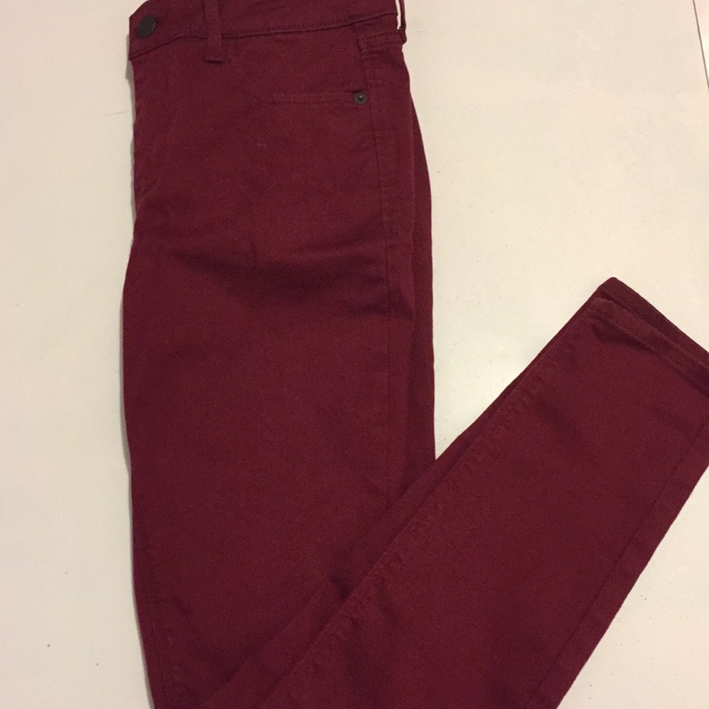 Dark red jeans